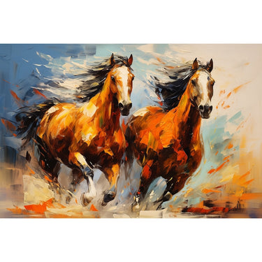 tableau chevaux moderne